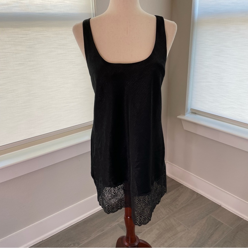 Vintage Victorias Secret Gold Label Black Night Dress Slip Gown Medium